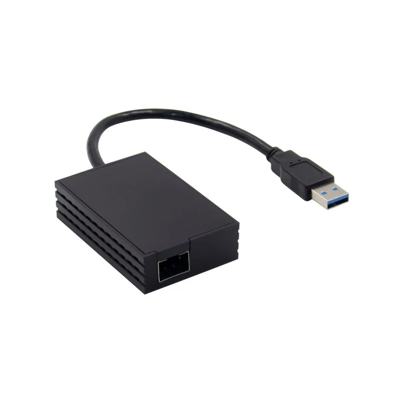 N16R USB1000F-LX USB 3.0 Gigabit Fibra Ethernet Adaptador de Rede Modo Único 1310Nm 10Km LC Módulo Óptico SFP NIC RTL8153