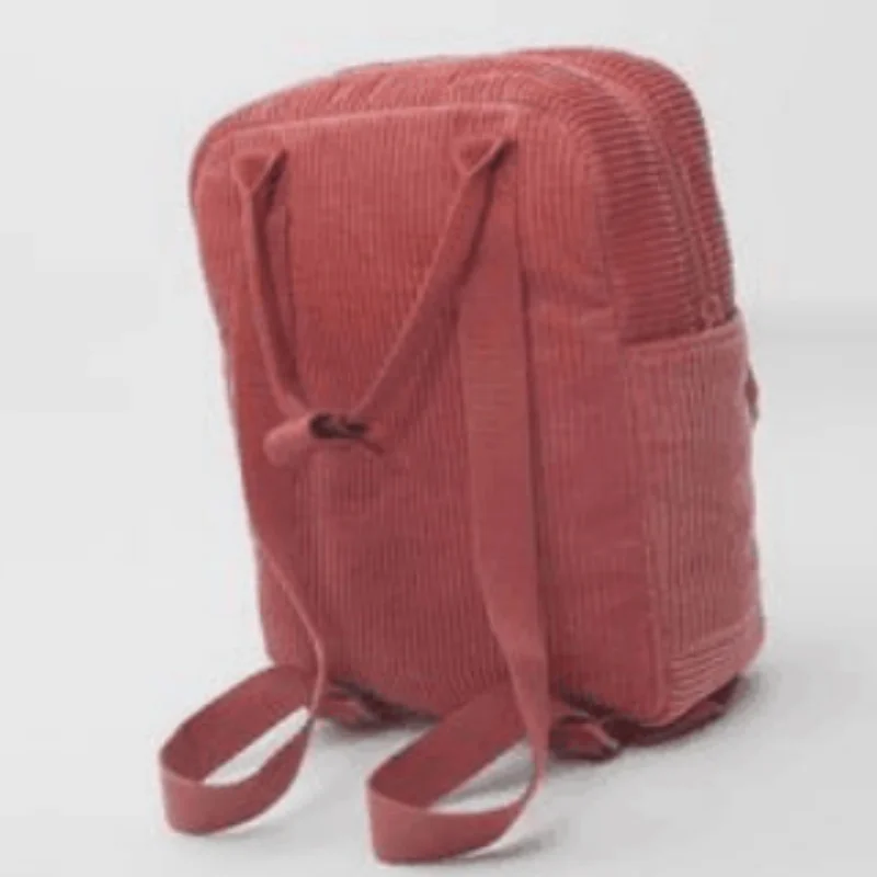 Sac à dos portable en velours rayé avec nom personnalisé pour enfants, sac de livre personnalisé, cadeau d'ouverture