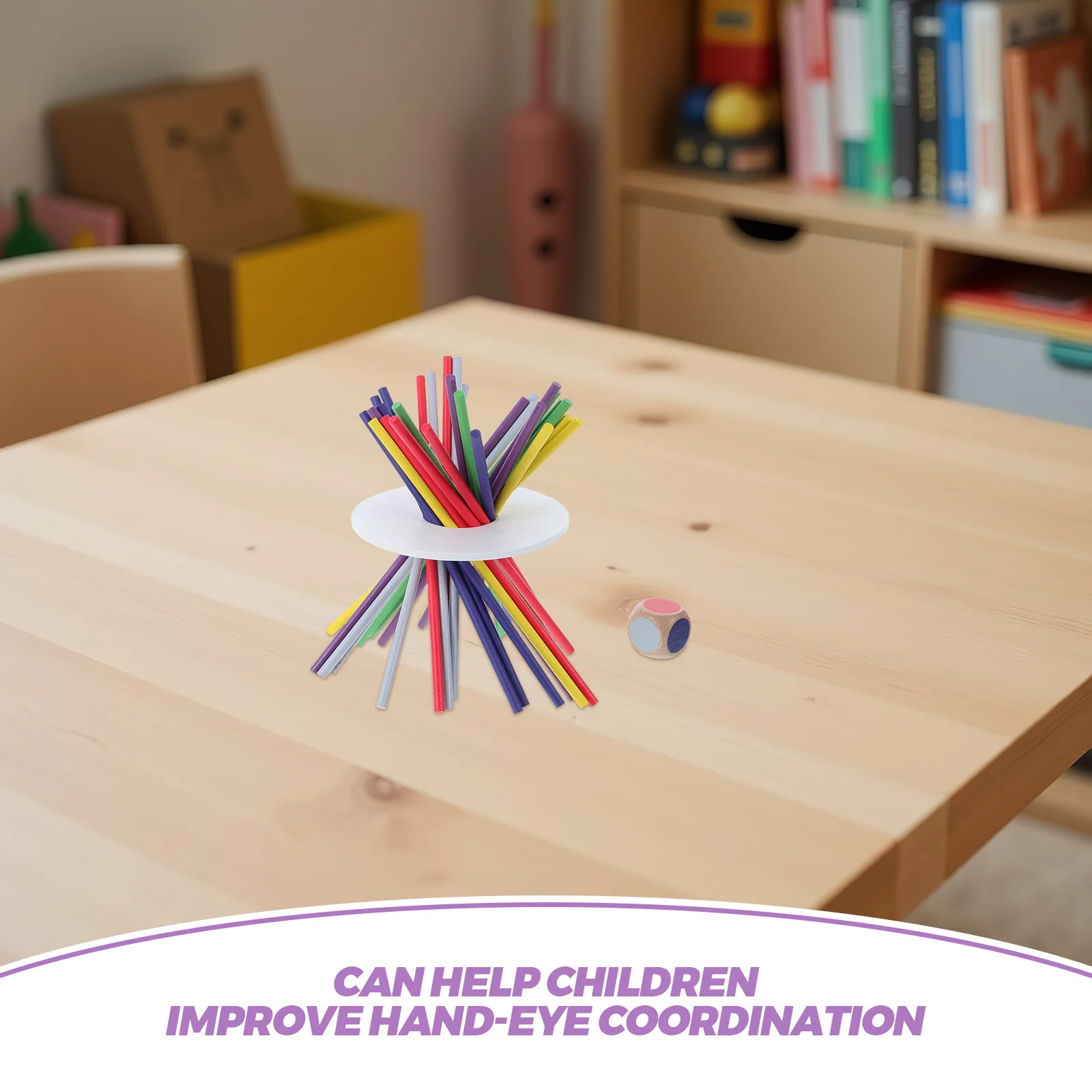 1 set 1 set gioco di bastoncini di equilibrio in legno Montessori colorato per bambini gioco di apprendimento per feste in famiglia gioco di impilare la coordinazione occhio-mano