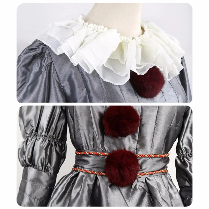 مخيف جوكر Pennywise تأثيري حلي ستيفن كينغ It الفصل الثاني 2 الرعب قناع المهرج الكبار يتوهم زي حفلة الهالوين