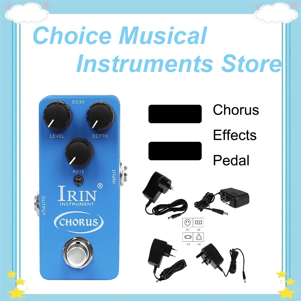 

IRIN RS-23 Педаль эффектов для электрогитары CHORUS Педаль эффектов Мини-одинарная гитарная педаль Аксессуары и детали для гитары True Bypass ﻿