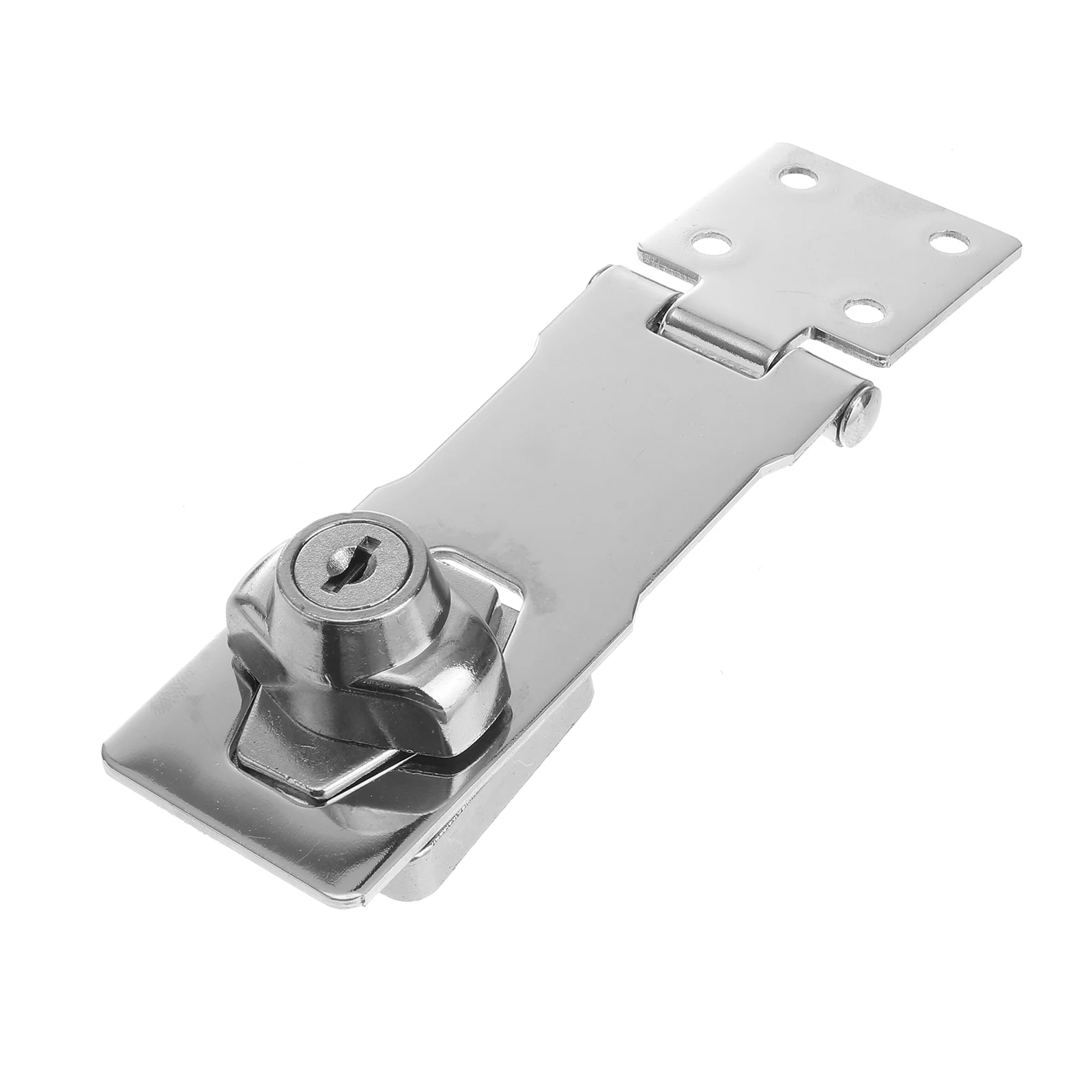 

1 set Key Lock Card Security Latch Padlock Safety Clasp Keyed Locks For Gate Shed Cabinet Box Anti-Theft Door Hasp Heavy Duty