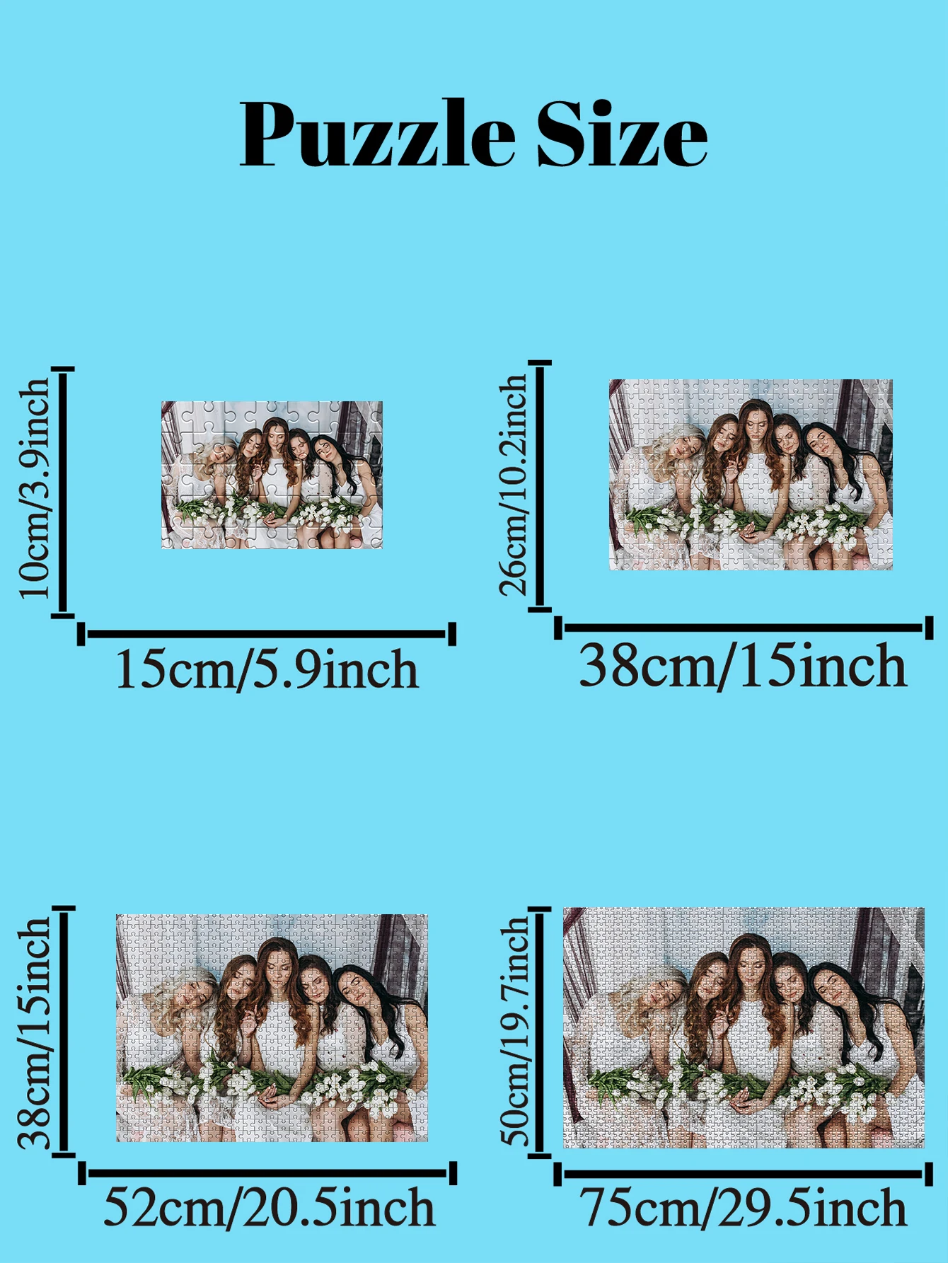 الإبداعية لطيفة الأخوات مخصص صورة فسيفساء شخصية الضغط الألغاز بازل قطع للأطفال لعبة طفل هدية