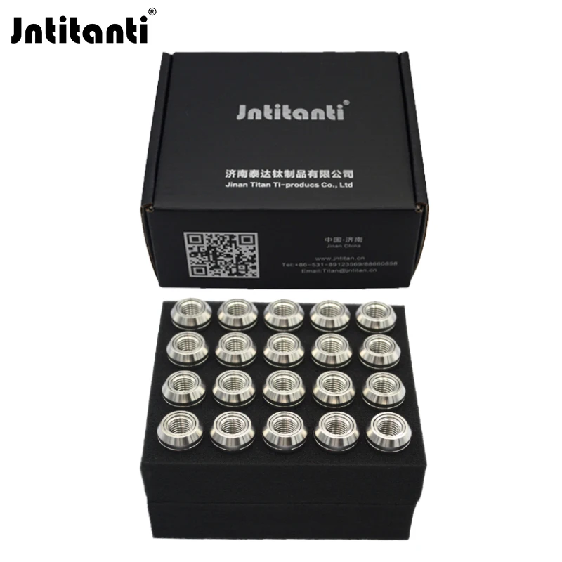 

HRMin с закрытым концом Gr.5, титановая плавающая шайба, конусное сиденье, гайка наконечника колеса, титановая гайка M12 * 1,25 * 45 мм для Nissan, Greatwall, Subaru