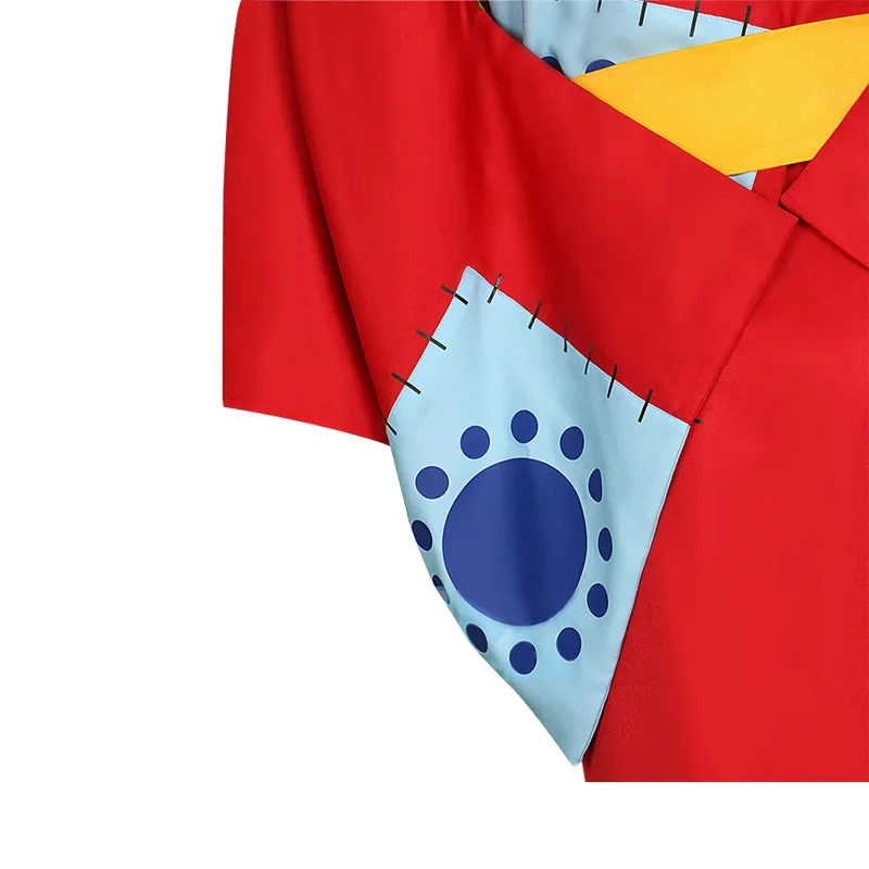 Anime Monkey D. Luffy Cosplay Costumes Wano Country Kimono Halloween Costumes for Man Adults Red Cardigan Role Play Clothing