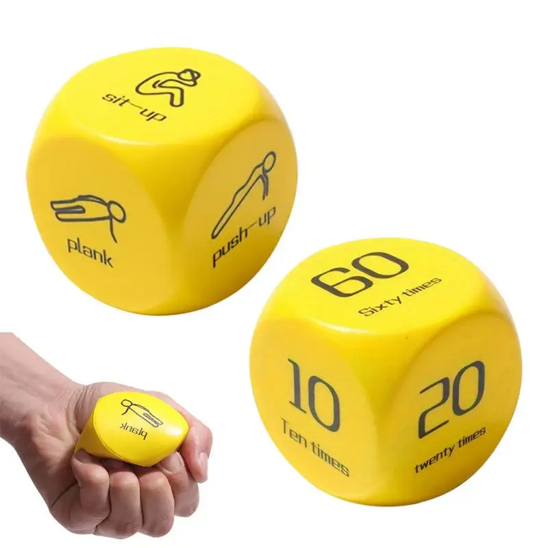 Workout Dice 6 Sided Fun Dice Toy Clear Text Motivational Accessories For Gym Home Outdoor Dormitory