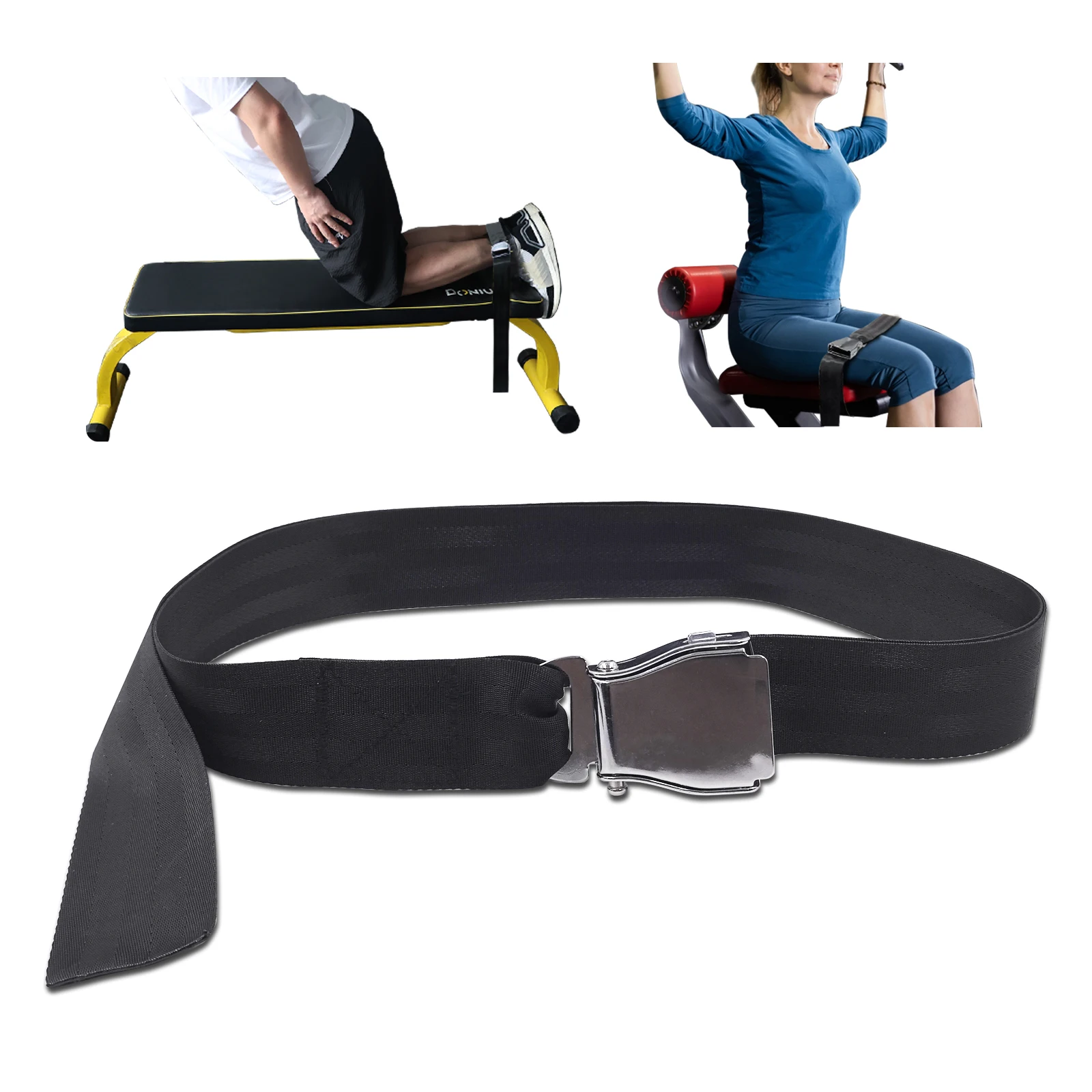 Nordic Hamstring Curl Strap mit Schnellverschluss-Schnalle – verstellbarer Beingurt für Nordic Curls Beinverlängerungen und Heimtraining im Fitnessstudio