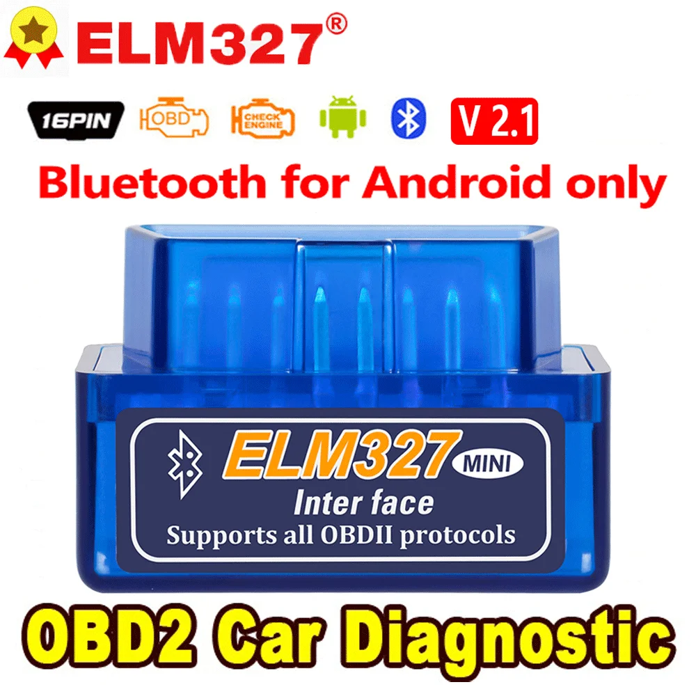 Herramienta de diagnóstico automotriz ELM327 V2.1, autoescáner OBD con Bluetooth, lector de código, Super MINI ELM 327 para Android, Xiaomi y Huawei