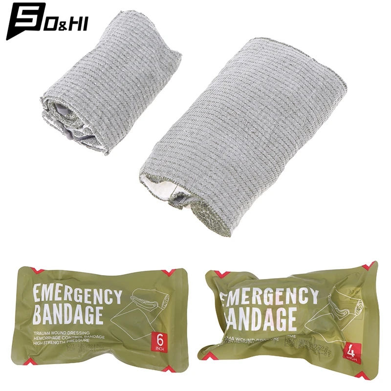 1PC Combat Isreali Abdominal Bandage 4/6 Inches Emergency Bandage Rescue Compression Wound Tactical Trauma Dressing