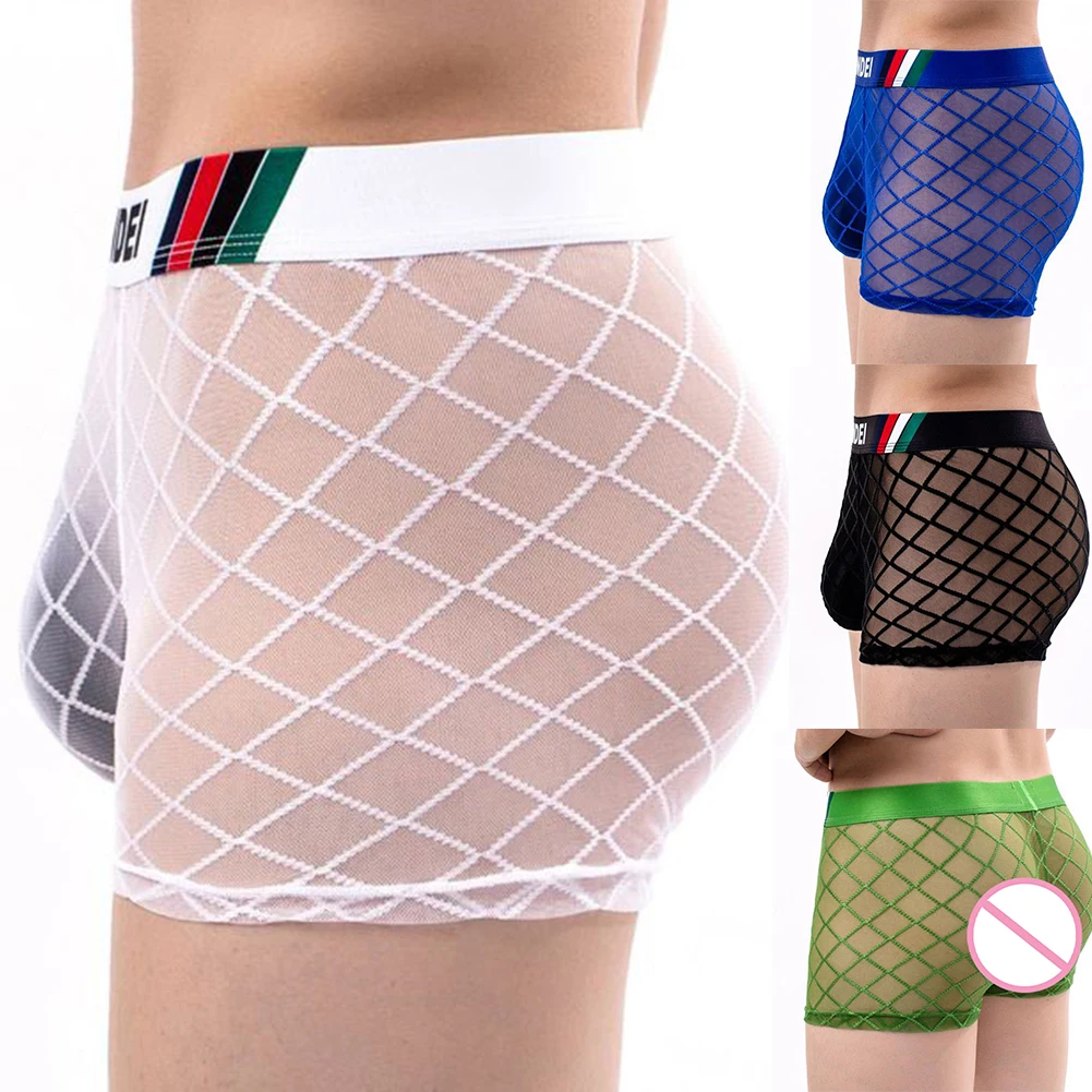 

Low Waist Breathable Men Underwear Boxer Briefs Comfortable Pouch Soft Nylon Spandex Solid Color Classic Style