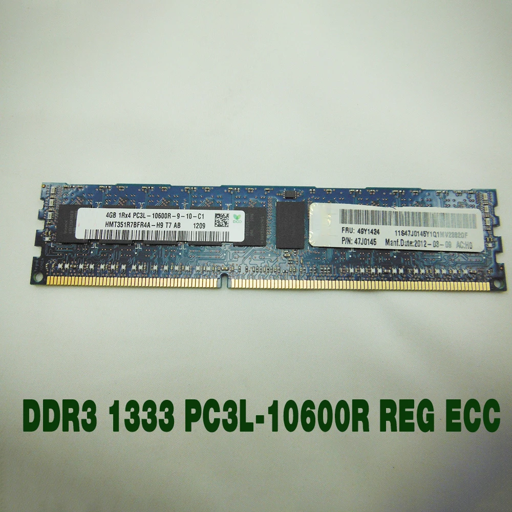 

1 pcs For IBM RAM 49Y1424 47J0145 49Y1406 4GB 1RX4 Server Memory High Quality Fast Ship DDR3 1333 PC3L-10600R REG ECC