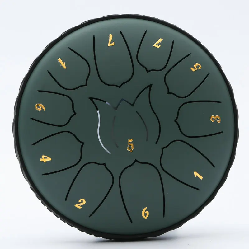 طبلة لسان فولاذية مقاس 6 بوصة 11 ملاحظة - طبلة يدوية محمولة مع مطارق وحقيبة لممارسة الموسيقى والشفاء واليوجا والسفر