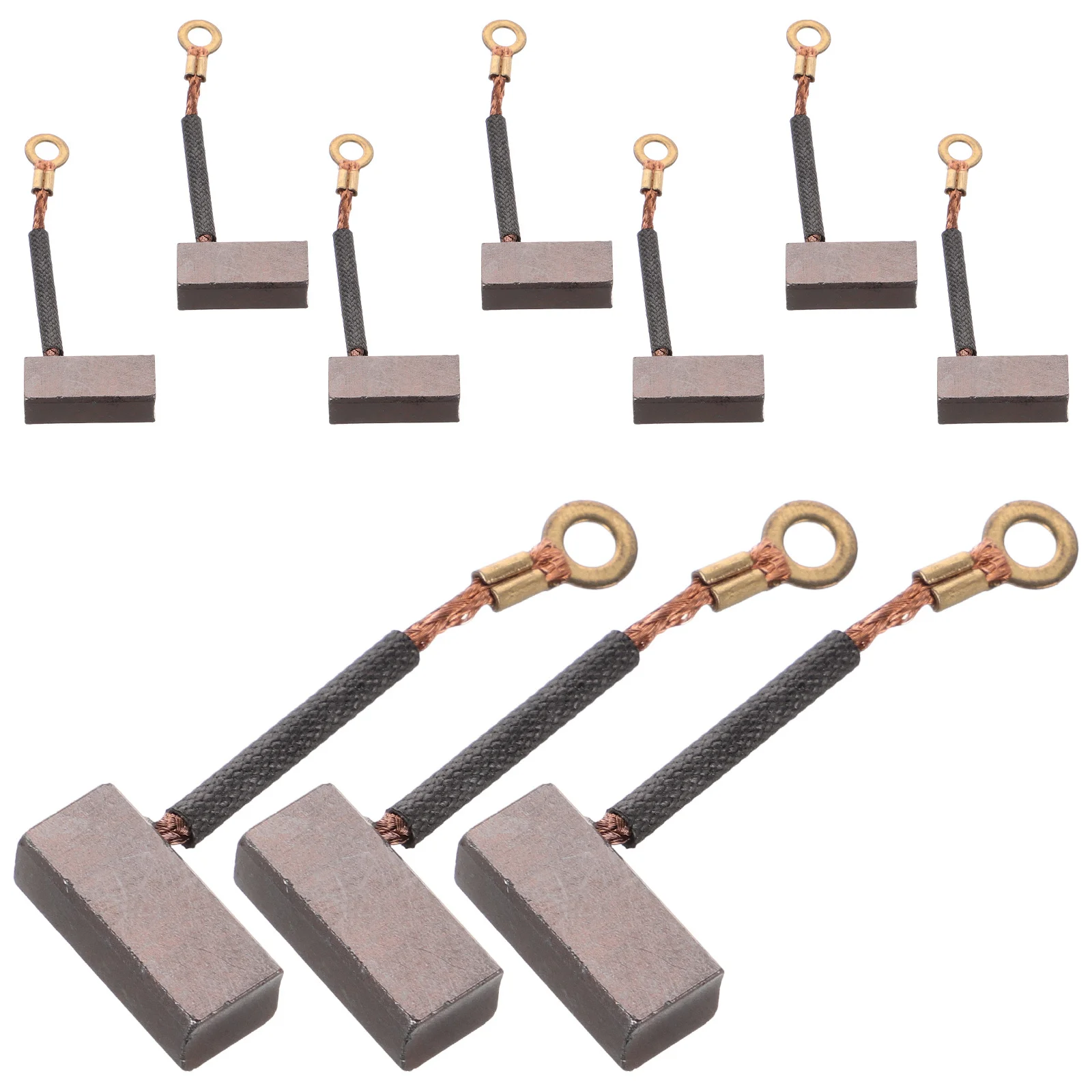 

10Pcs Pump Motor Carbon Brush Long Lifespan Stable Current Output Replacement for Dc Generators and Electric Motors