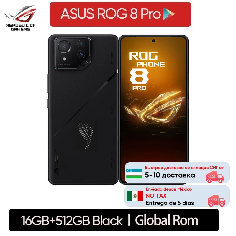 New World Premiere ROG Phone 8 Snapdragon 8 Gen 3 5G Smartphone 6.78 '' 165HZ Schermo E-Sport 65W Ricarica NFC ROG 8 Pro
