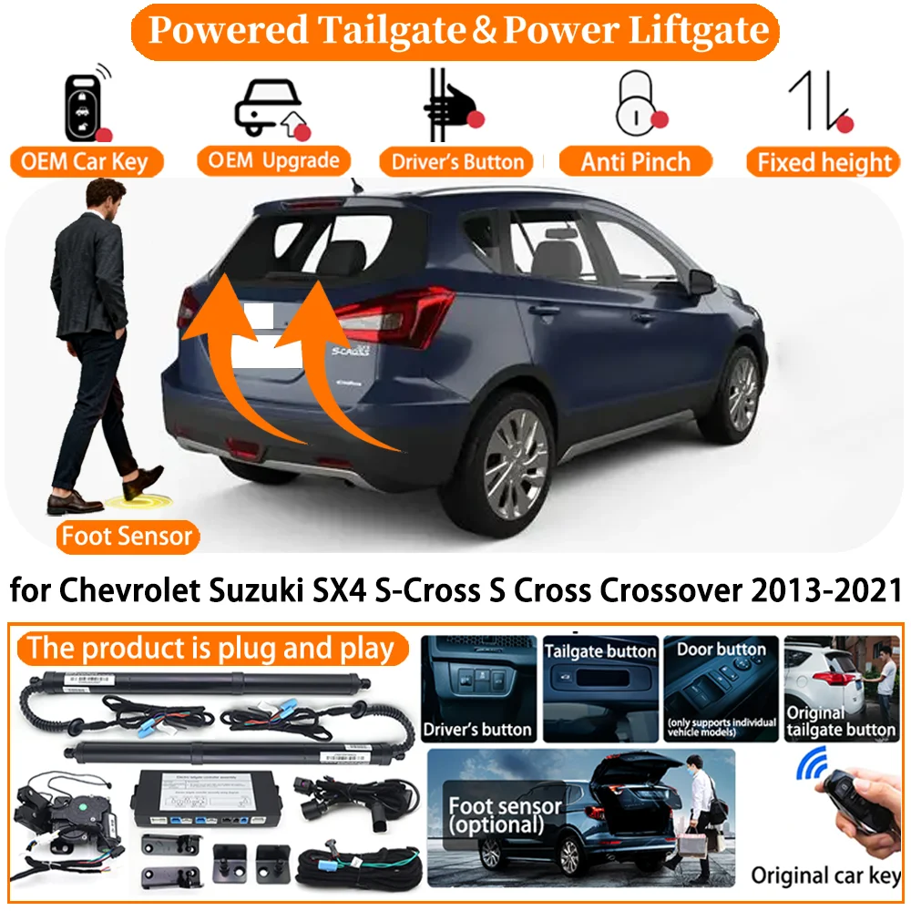 Powered Tailgate for Chevrolet Suzuki SX4 S-Cross S Cross Crossover 2013-2021 Auto Electric Power Tailgate Tail Gate Lift kit