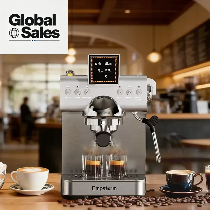 Professional Electric Semi-Automatic Aluminum Coffee Maker 20 Bars Pressure Brew System Cold Brew Espresso Machine Home