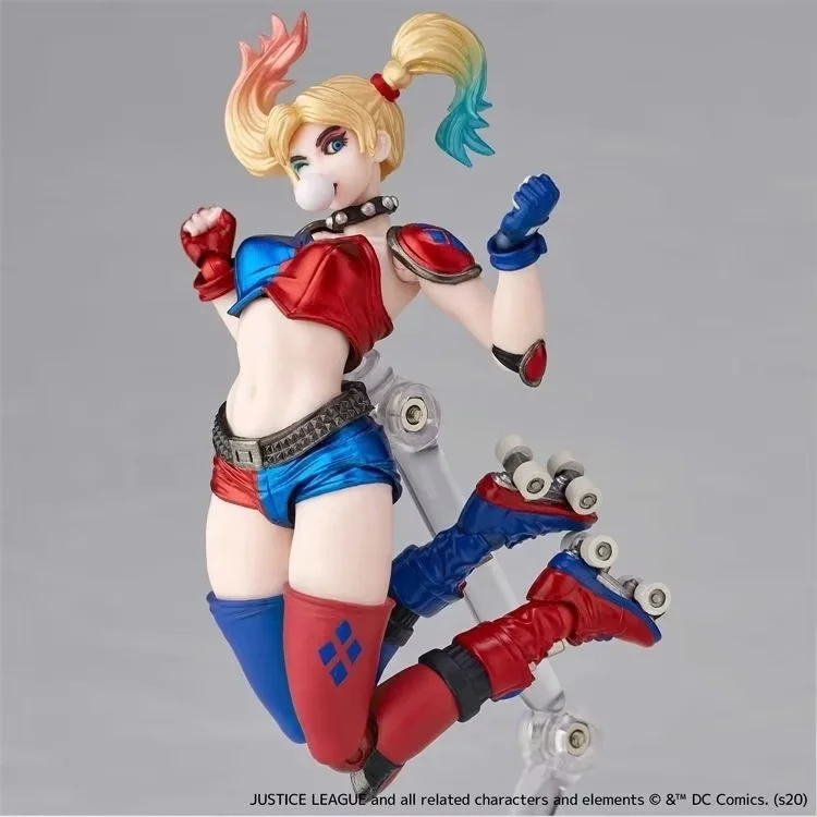 EN STOCK Arkahm Factory Kaiyodo Yamaguchi Harley Quinn Anime figurines Version fixe la fille du Clown cadeaux d'anniversaire pour enfant