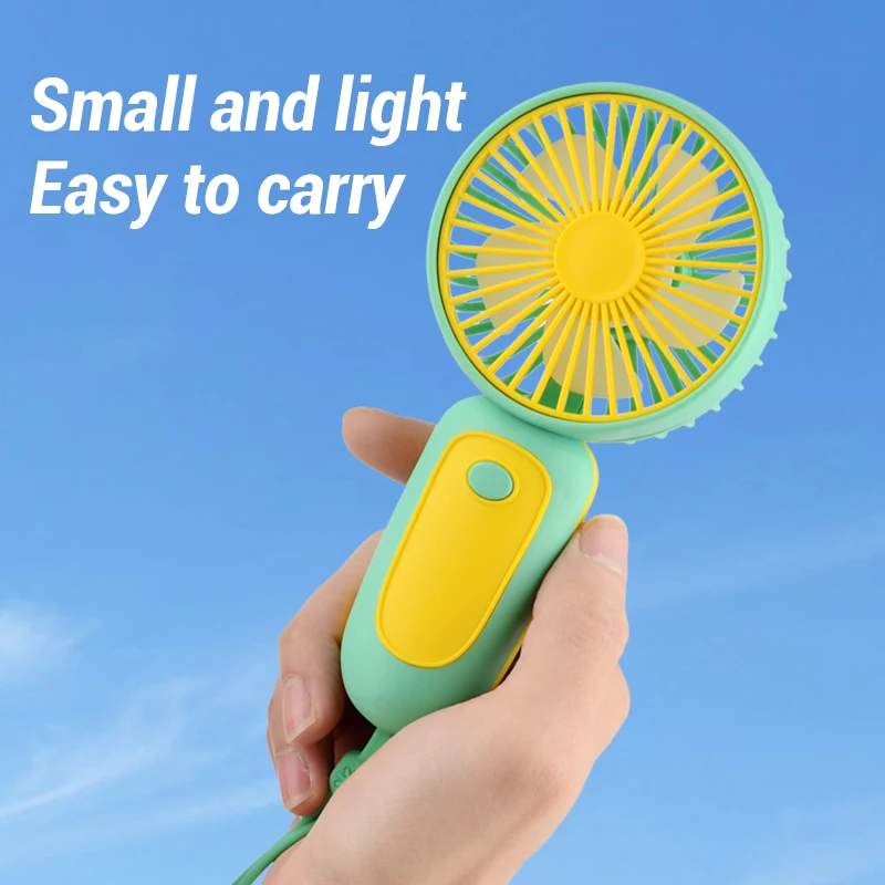 Mini ventilatore elettrico personalizzato all'ingrosso Ventilatore portatile ricaricabile USB piccolo ventilatore tascabile Ventilatore portatile di raffreddamento estivo da viaggio a casa