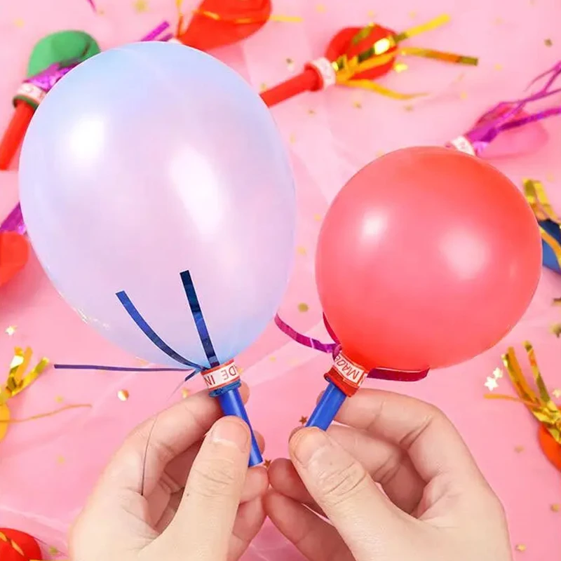 Silbato de globos de colores para niños, juguetes de dragón soplado, recuerdo de fiesta de cumpleaños, relleno de Piñata, 100 unidades