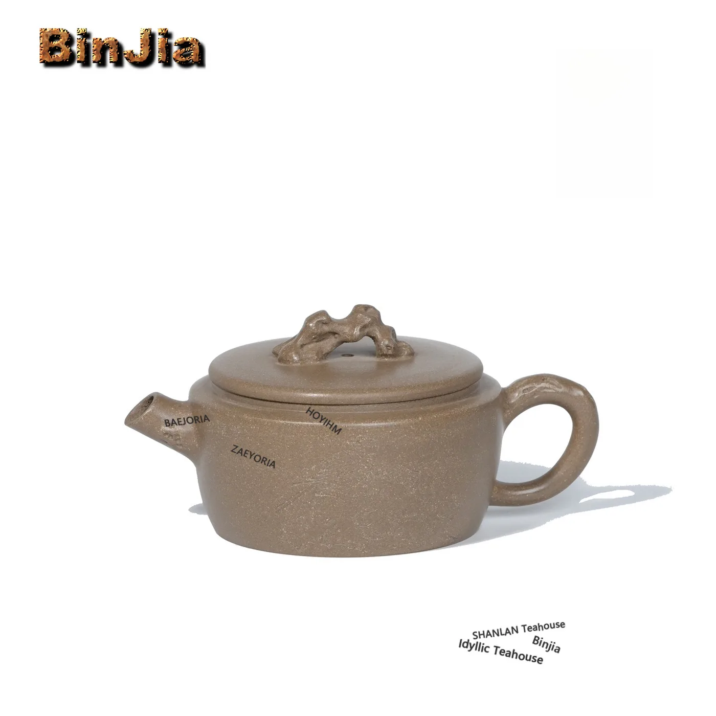 BAEJORIA 160ml Aesthetic Yixing Purple Clay Teapots Handmade  Large Caliber Pot Raw Ore Graphite Section Mud Kettle Zisha Teaset