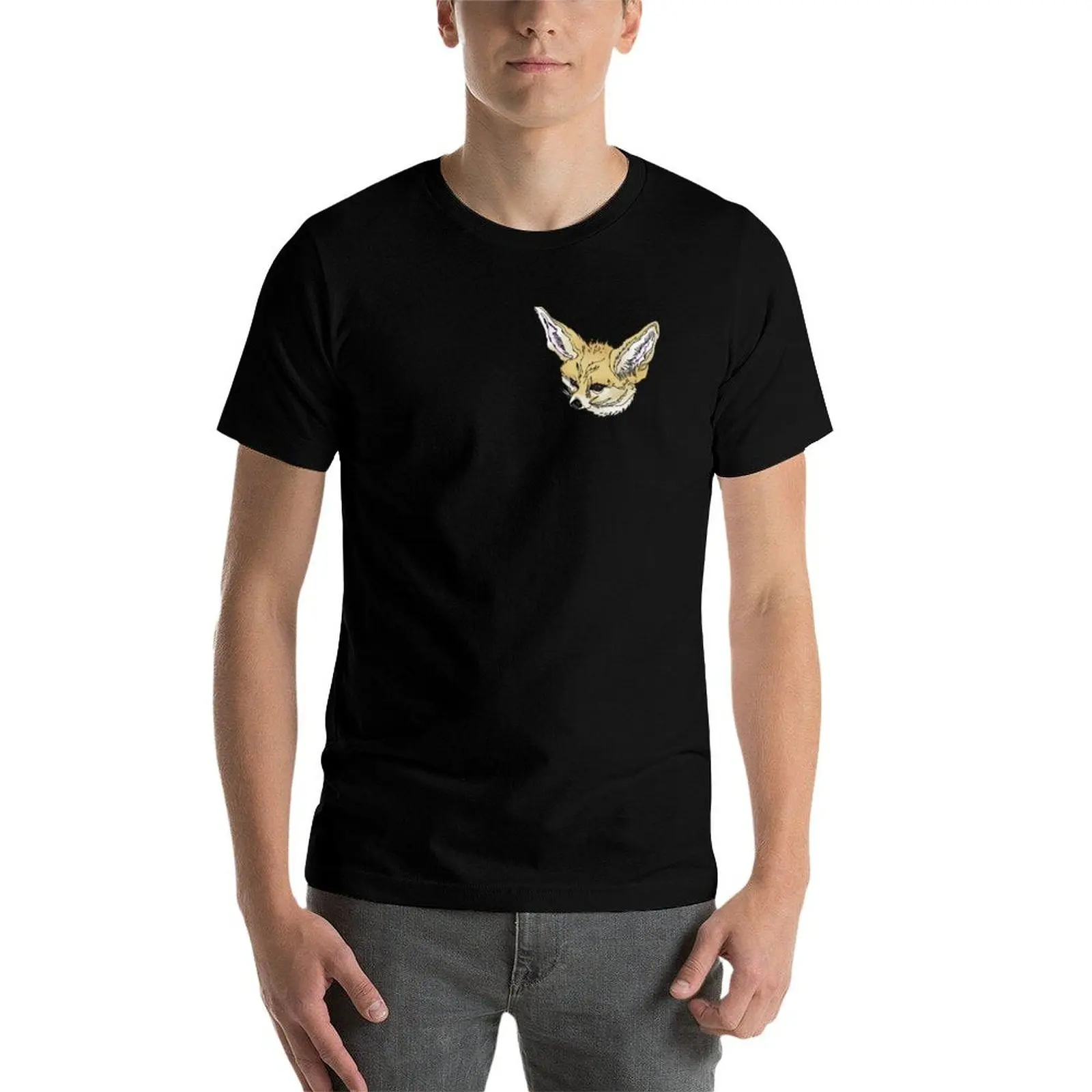 National Animal of Algeria: Fennec Fox T-Shirt summer shirt man clothes customs plain black t shirts men