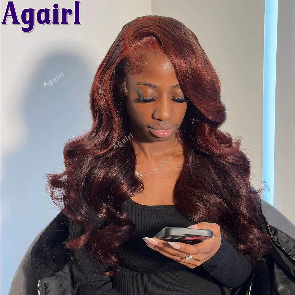 

13x4 Ready Go Lace Frontal Human Hair Wigs Reddish Brown 13x6 Body Wave Lace Front Wigs Pre Cut 6x4 Closure Lace Wigs for Women