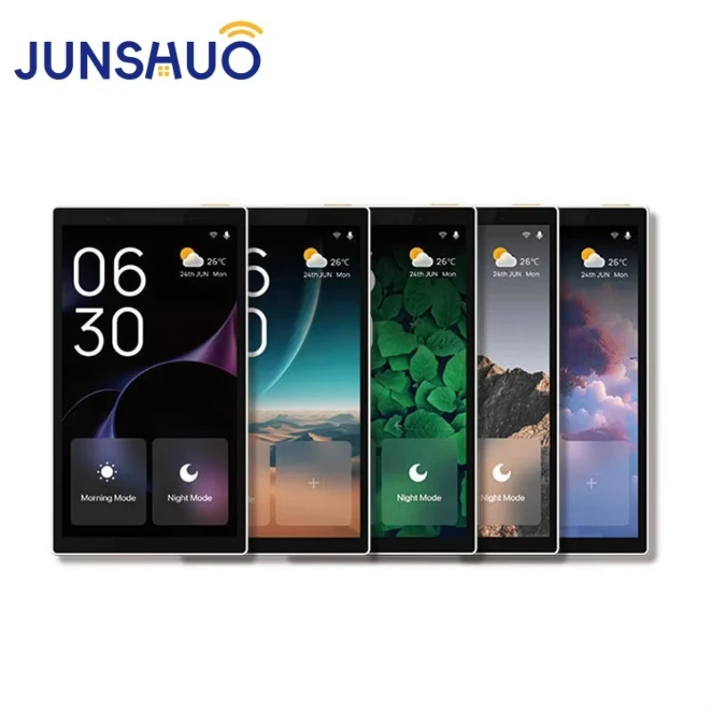 

JUNSHUO Tuya 5\" Inch IPS Touch Screen Control Panel New Smart Home Multi-Functional Gateway Zigbee Mobile APP Remote Control