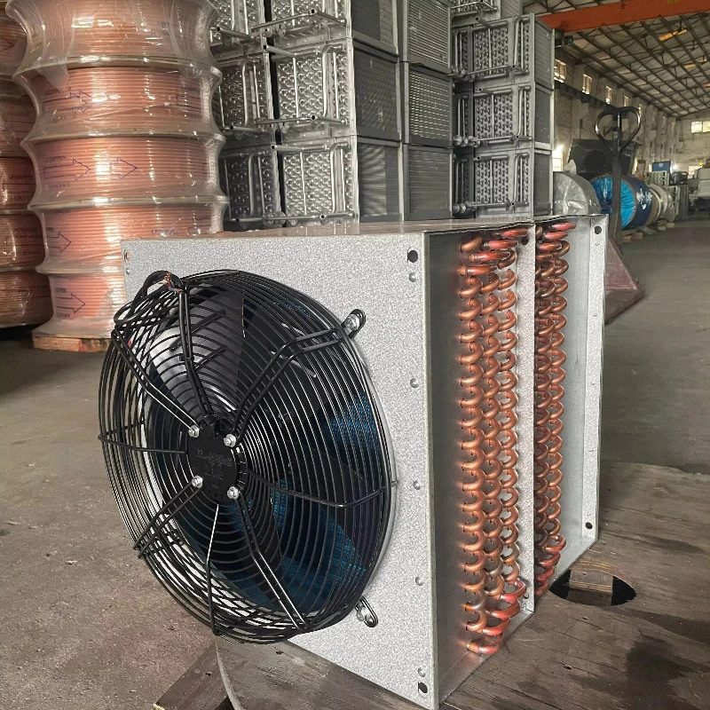 

Small dry cooler solar panel cooling aluminum fin radiator with copper tube air heat exchanger 15kw fan