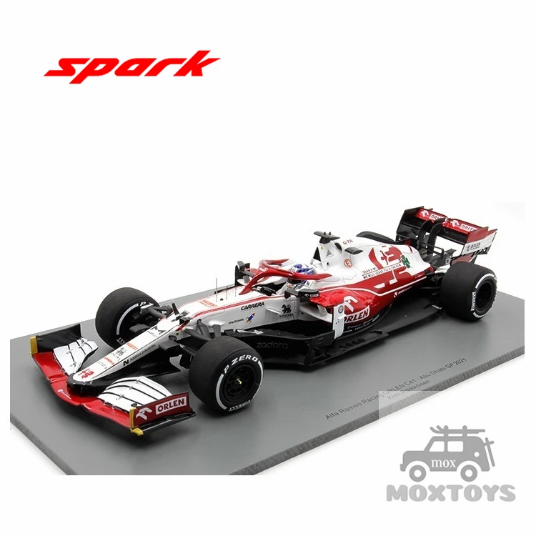 Spark 1:18 F1 2021 Alfa Romeo Racing ORLEN C41 No7 Kimi Sauber Abu Dhabi Diecast Model Car