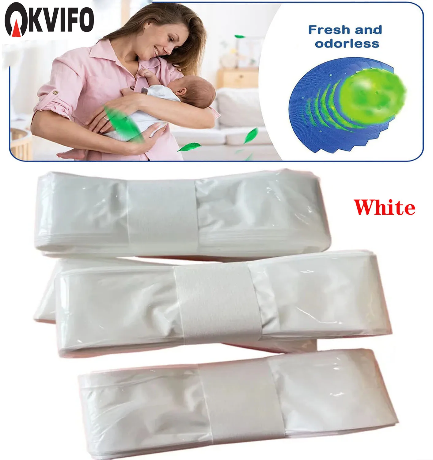 10pcs Genie Replacement Trash Bags Refill Bags Baby Diaper Garbage Bags Anti Tearing Waste Bags For Angel Care And Tommee Tippee