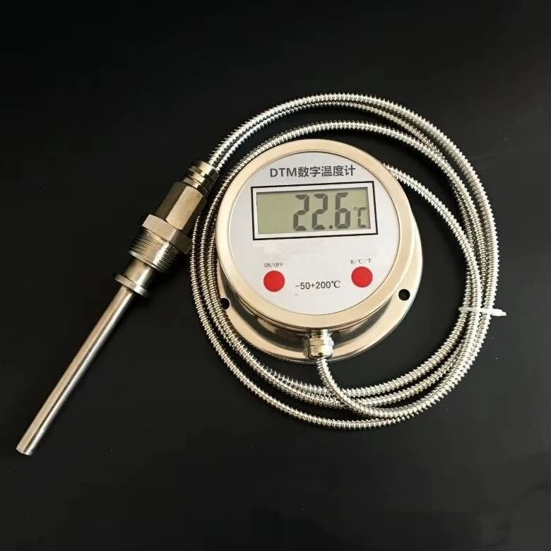 Industrial Digital LCD Thermometer 0.1℃ Resolution IP65 Air & Water Temperature Measuring Instrument