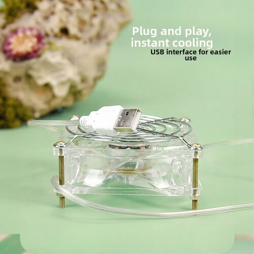 Pet Cooling Fan Dual Unit USB Powered for Cages with Optimized Air Distribution and Quiet Operation for Small Animals