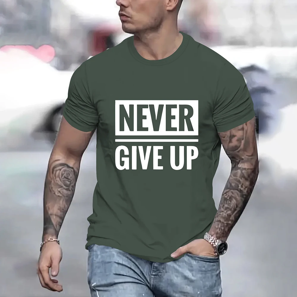 

2025 New Loose Fitness Workout Tops Outdoor Sports Casual Loose T-Shirt Casual Large Size Loose Round Neck T-Shirt Clothing