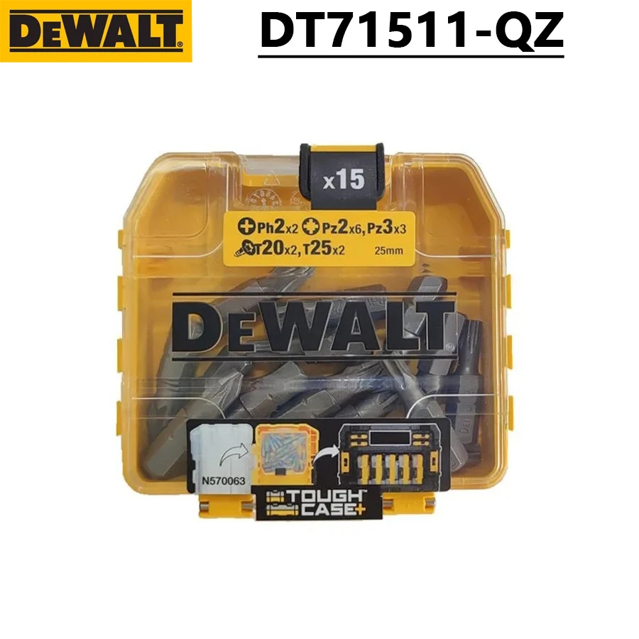 Imagem -05 - Dewalt-brocas Elétricas Chave de Fenda Bit Grupo Suporte Ímã Telescópico Insere Armazenamento Acessórios para Ferramentas Elétricas Dt71511 16 Pcs