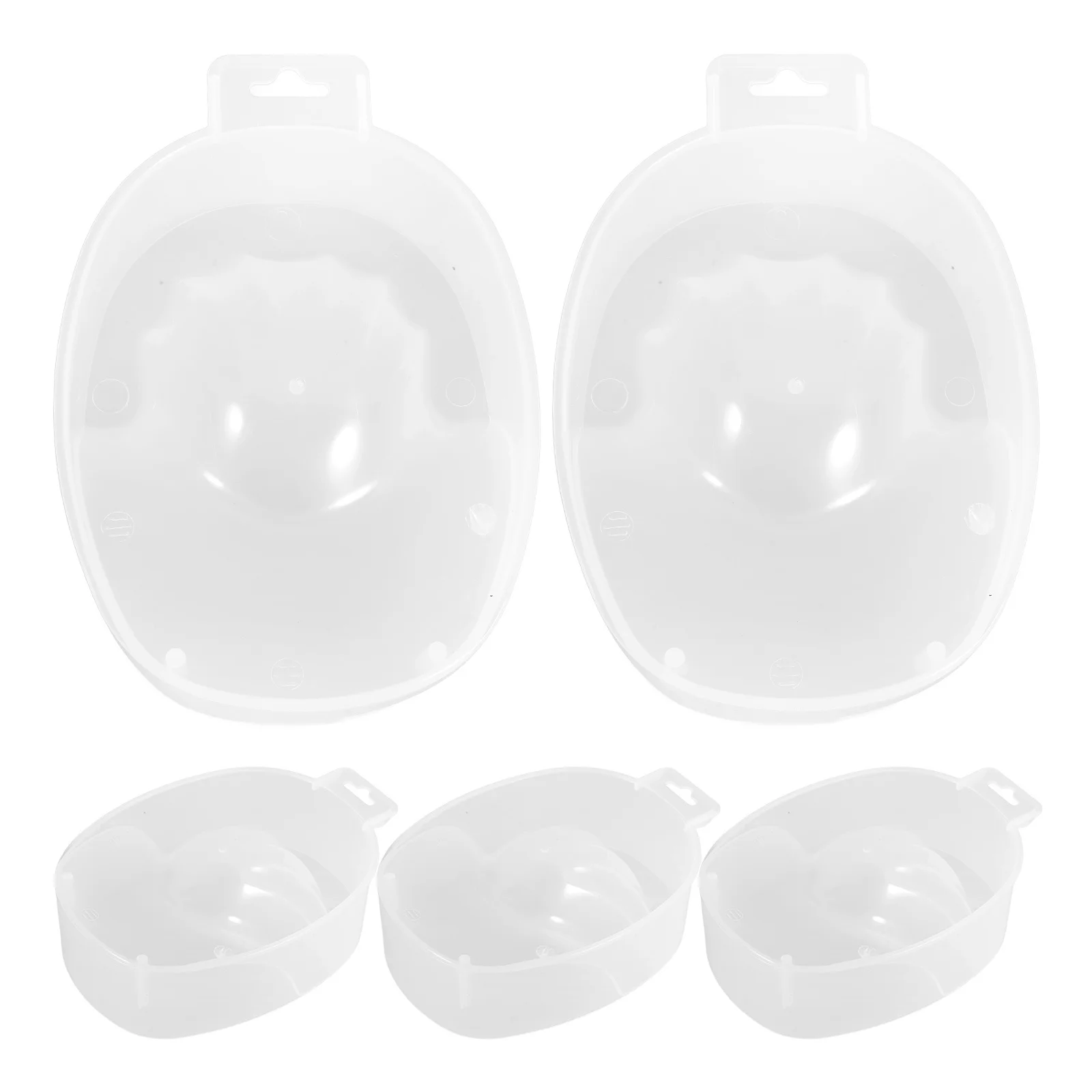 5 قطع من وعاء نقع الأظافر ذو سطح أملس، وعاء نقع يدوي لإزالة الأظافر، معالجة المياه الدافئة، مستلزمات فن الأظافر