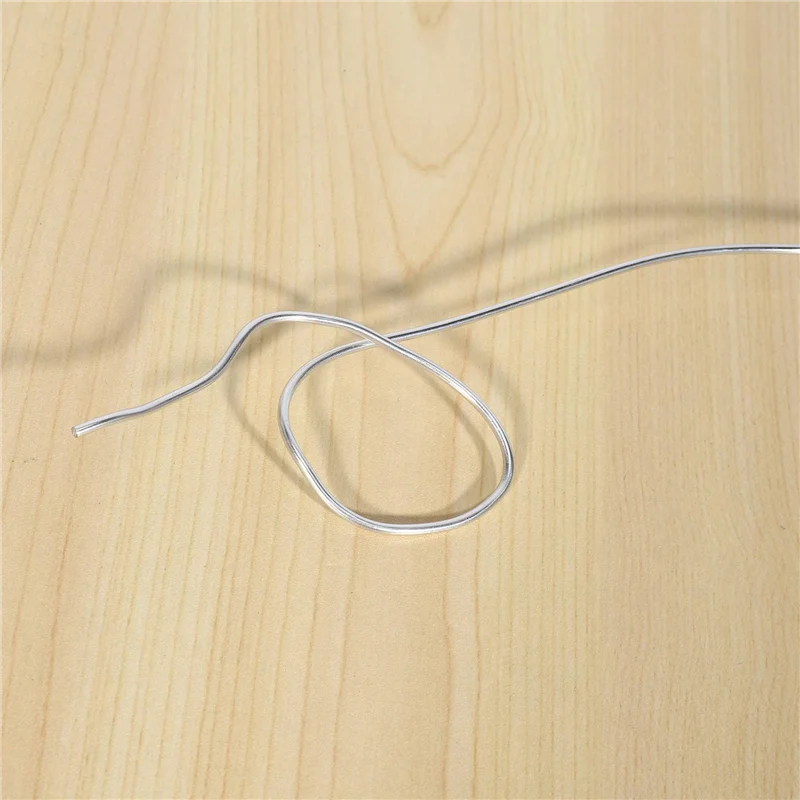 CYL-2 لفة من سلك الألومنيوم المصنوع من الفضة للحرف اليدوية والمجوهرات وصنع الأذرع والنحت 2 مم × 55 م