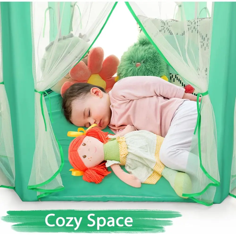 Prinsessentent Meisjes Groen Groot speelhuisje Kinderkasteel Speeltent met sterlichten Cadeauspeelgoed voor kinderen binnen