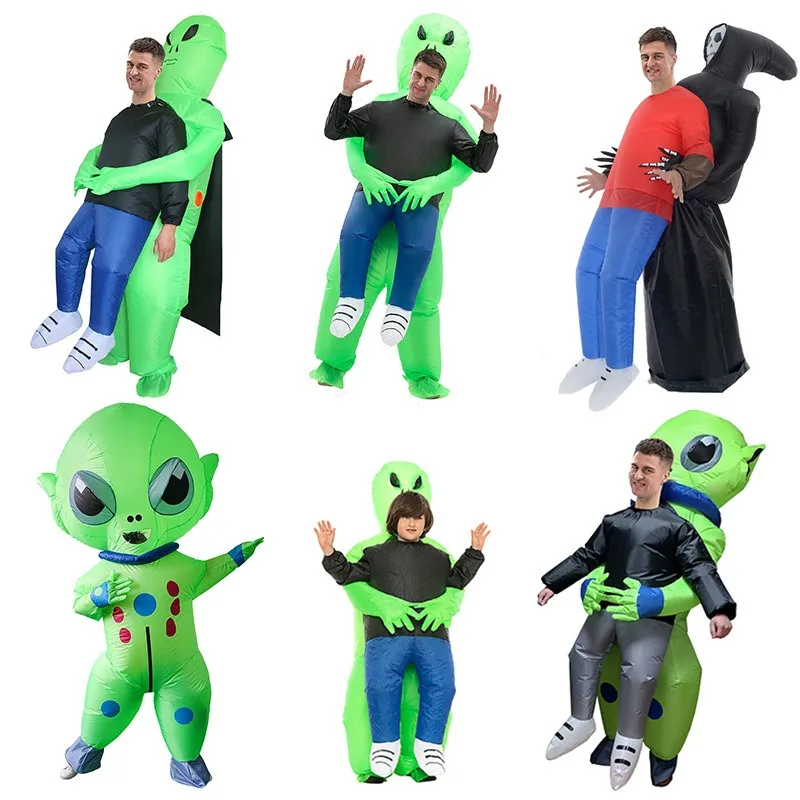 Disfraz Inflable de Extraterrestre para Halloween, para Juegos al Aire Libre, Fiestas, Accesorios Divertidos, Fantasma Abrazando Personas, Marionetas, Cosplay