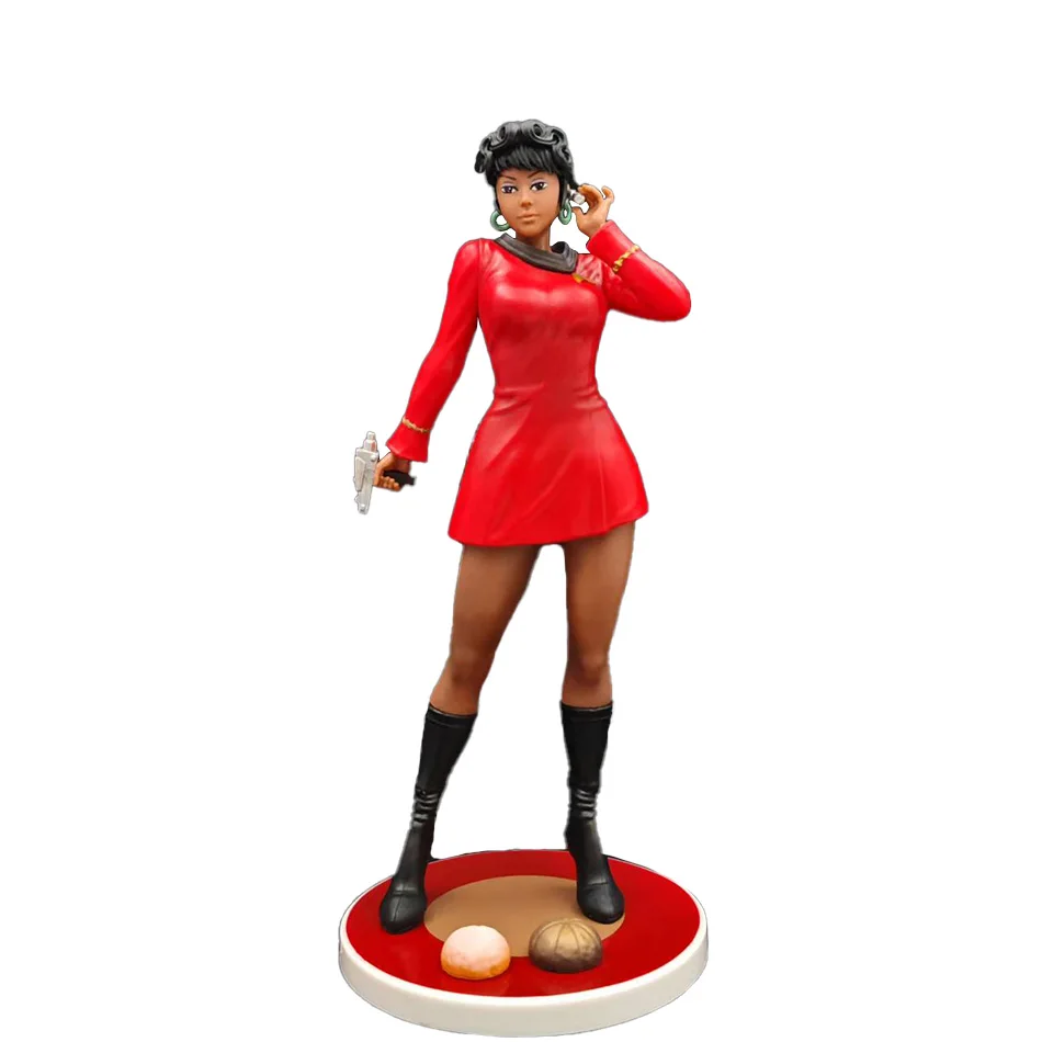 Anime Figur Star Trek Kommunikation Offizier Uhura StarCraft stehende Haltung Figur Desktop Modell Ornament Weihnachten Spielzeug