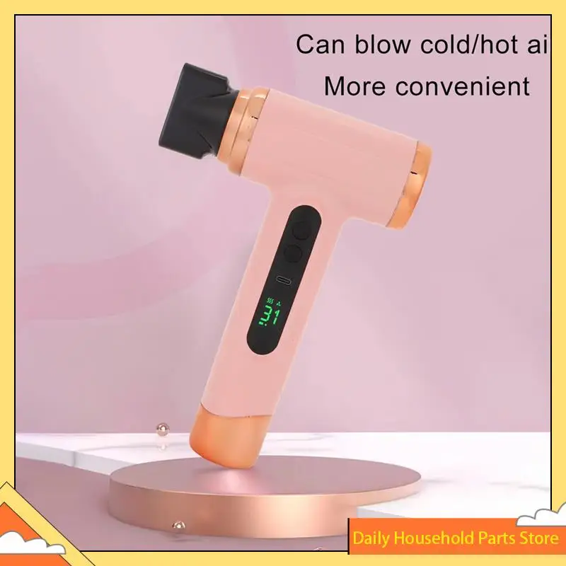 【تخفيضات كبيرة】مجفف شعر بمقبض مريح للشحن عبر USB بالهواء الساخن والبارد بقدرة 200 وات مجفف شعر سريع الجفاف مع فوهة للسفر