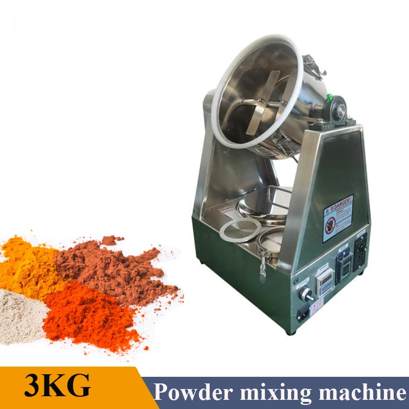 FOR 110V 220V Electric Powder Mixing Machine / Seasoning Mixer 3KG Stainless Steel Mixer