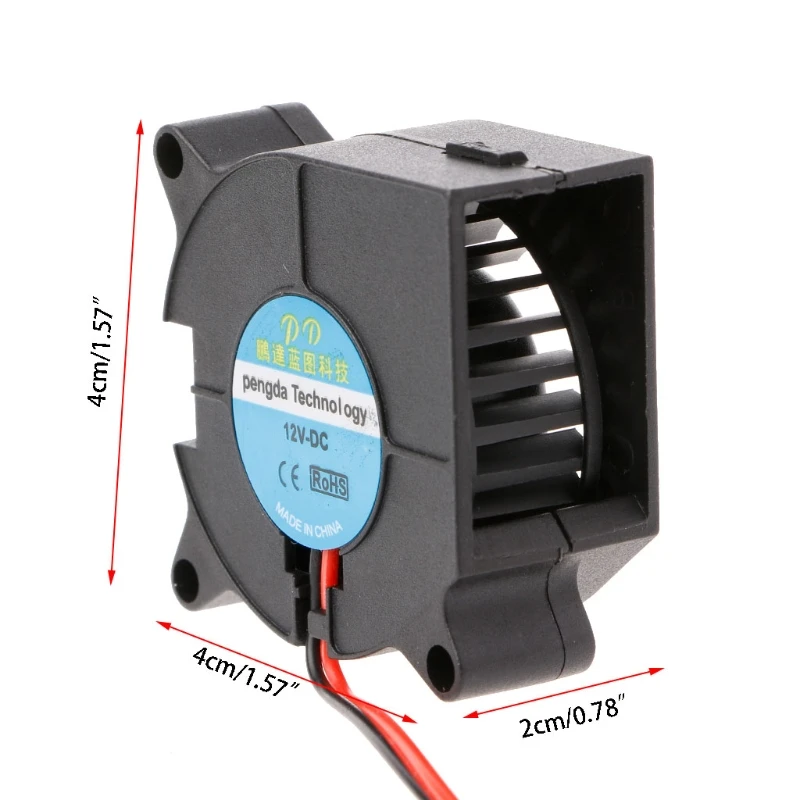 F3KE 3D Printer Koelventilator 4020 40x40x20mm Blower Fan 12V 2-Pin Borstelloze koeling Koeler Fan voor RepRap 3D Printer