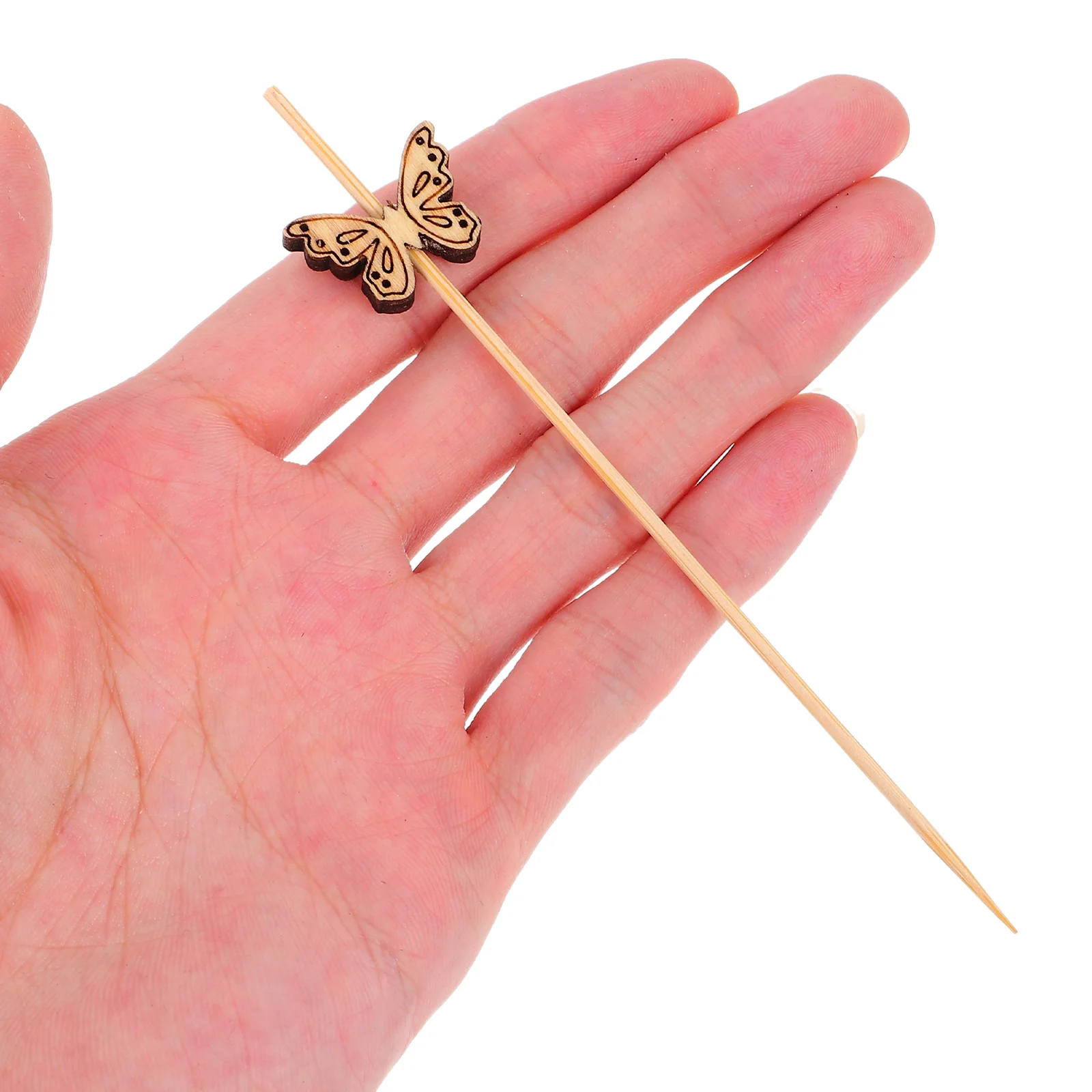 

100pcs Bamboo Fruit Skewers Sturdy Disposable Food Picks For Wedding Party Appetizers Dessert Decorations Drinks Stirrers Wood