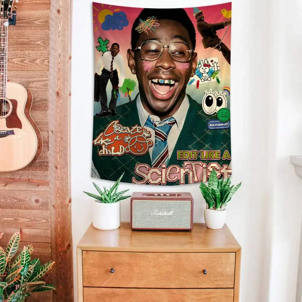 مغني الراب تايلر الخالق الهبي الجدار الشنق المفروشات لغرفة المعيشة المنزل النوم ديكور ديكور فني للمنزل