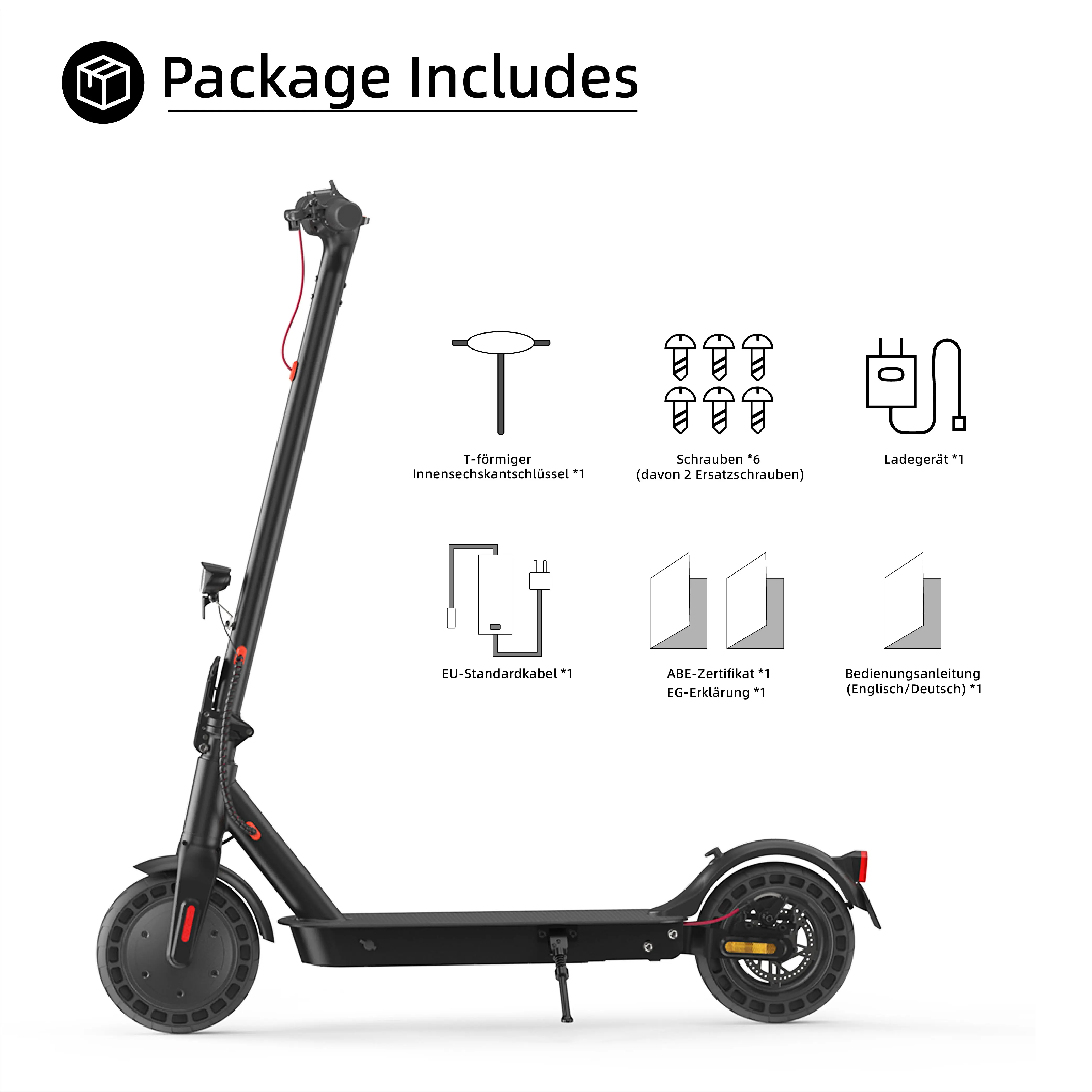 E9TMAX 10-Zoll-Elektroroller 500W 36V10Ah 35-40KM Reichweite 20KM/H 2 Geschwindigkeiten Minirobot APP Doppelbremse DE Standard E-Scooter (ABE,CE) Kostenlose Fahrradtasche – Detail 20
