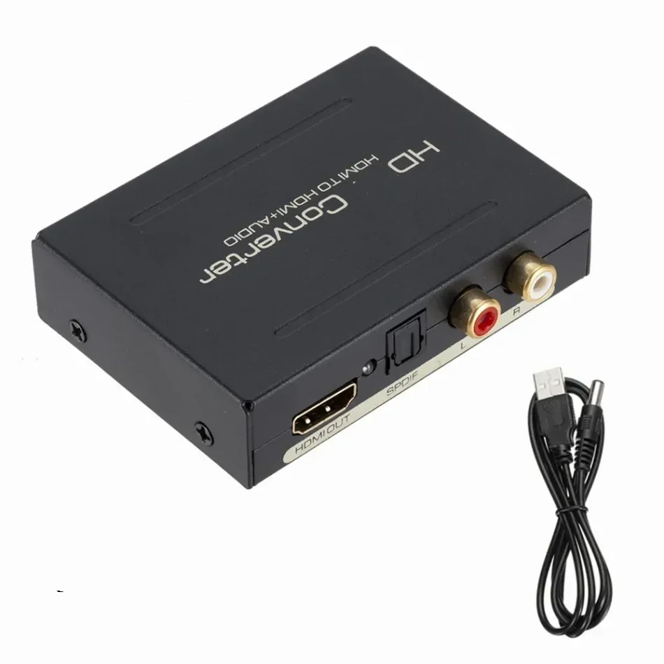 HDMI-compatible Audio Extractor 5.1ch 2.0ch Stereo Extractor Converter Optical TOSLINK SPDIF + L/R Audio Splitter Adapter