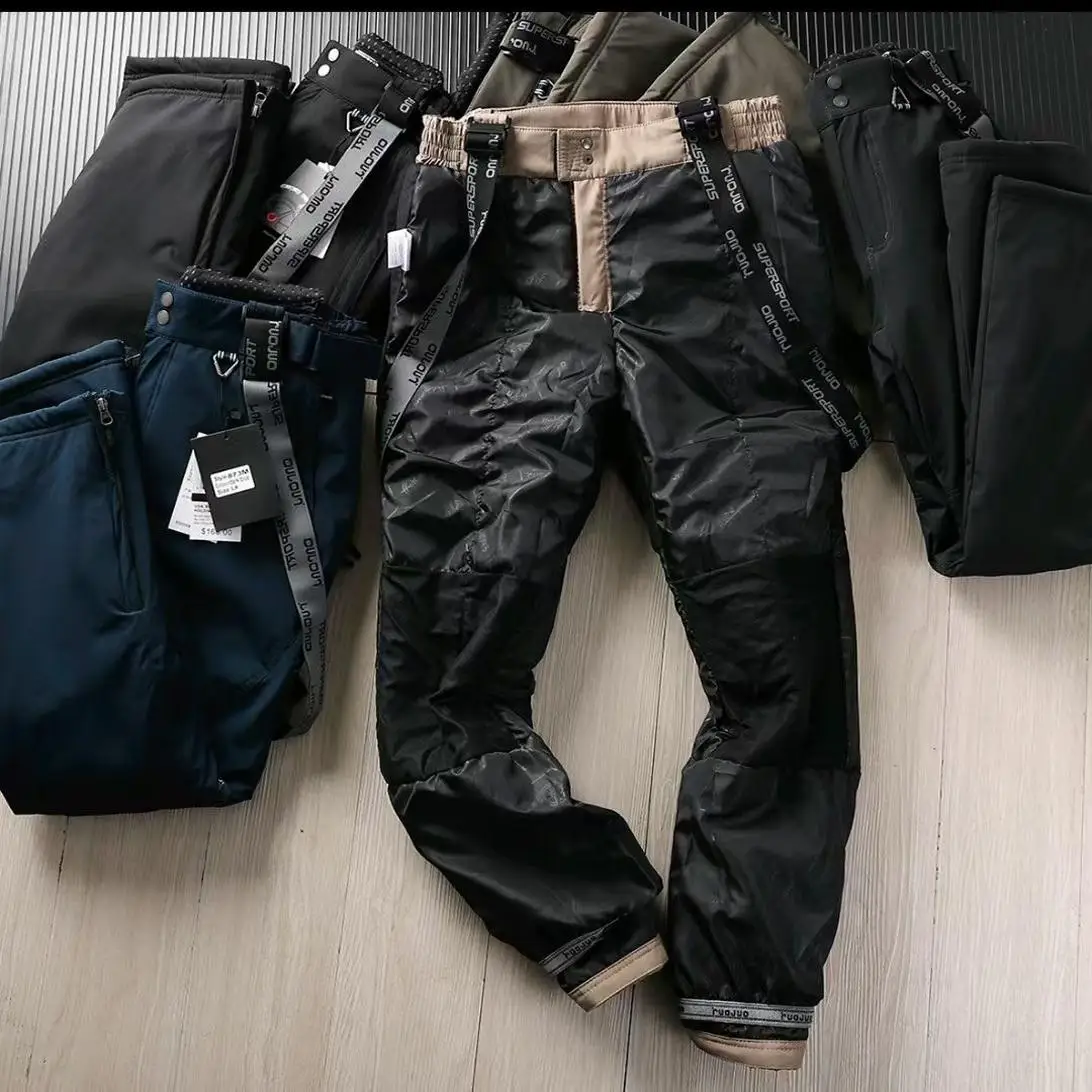 

High-End Outdoor Cold-Resistant Thickened Soft Skiing Pants Windproof Waterproof Cycling Snowboarding Trousers