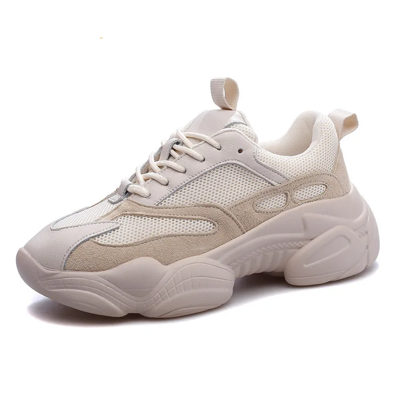 AIYUQI Sneakers women 2024 new women sneakers genuine leather white running shoes platform flat casual spring footwear female