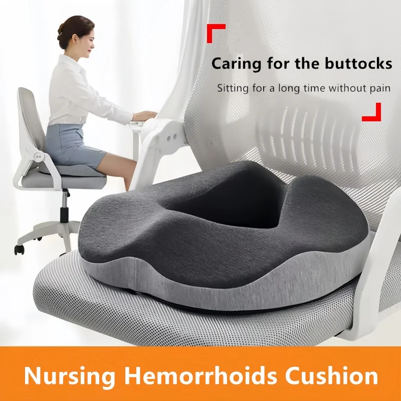 Portable Memory Foam Seat Cushion Post-hemorrhoid Cushion Sitting Pain Relief Travel Cushion Office Health Care Seat Cushion