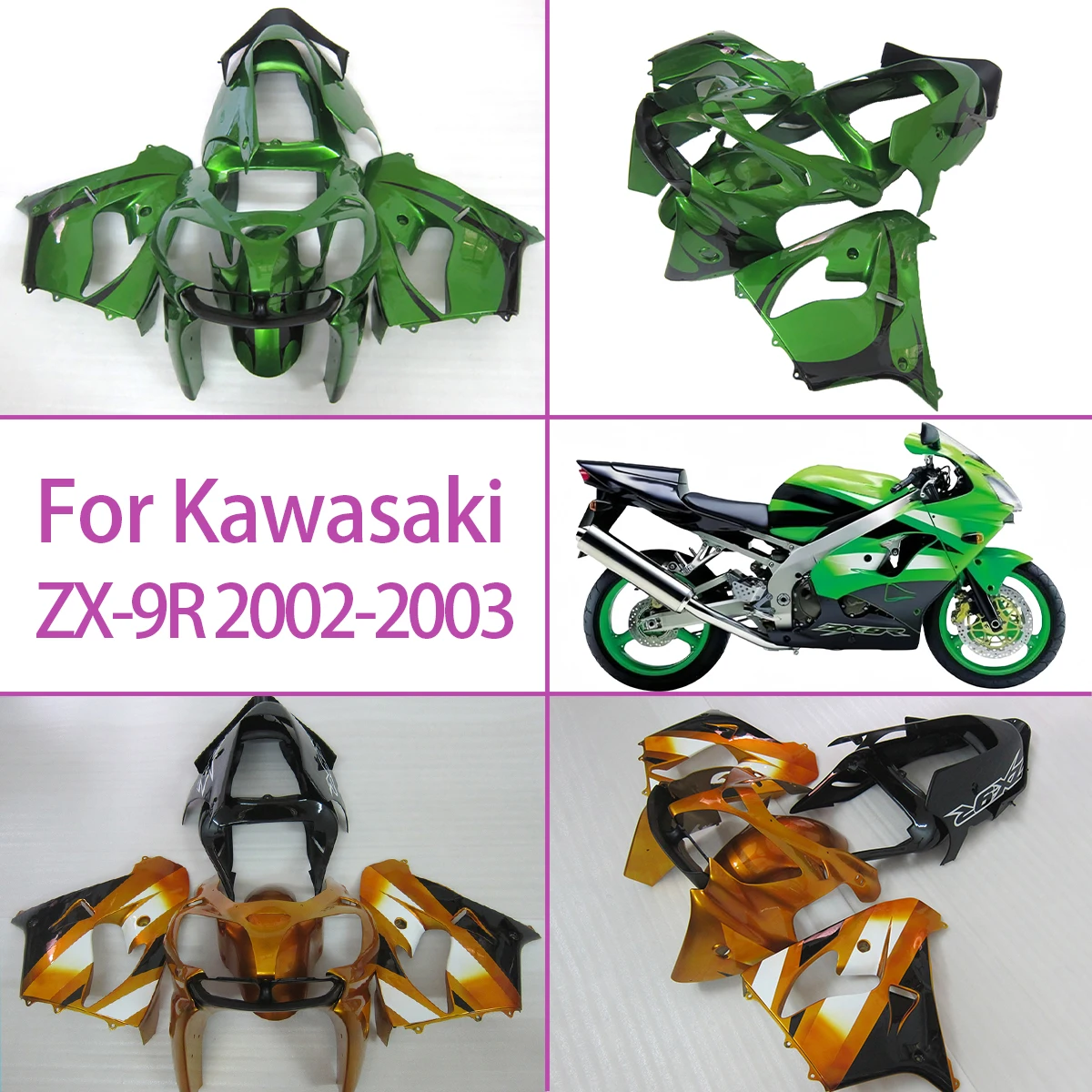 

2002 2003 ZX-9R Fairing Kit High Quality For 02 03 Kawasaki ZX-9R Full Injection Motorcycle Bodywork Cover